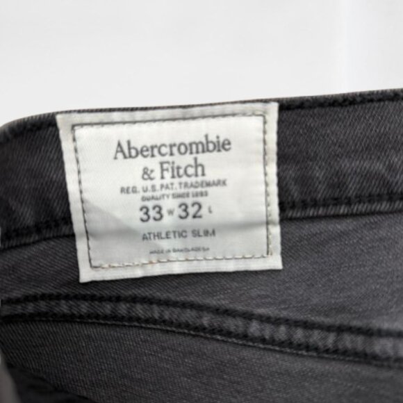 Abercrombie & Fitch NEW Men's Athletic Slim Gray Jeans 33x32 - Picture 4 of 8